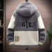 Men's Fleece Lined Winter Jacket - Soft &Warm Hooded Coat With Zipper Closure, Oversized Fit For Big & Tall Breathable Cotton Blend For Casual Wear_viptrois.com
