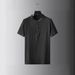 Men's Clothing Summer High End Pleated Thin Men's Casual Sports Suit Chinese Style High End Slim Short Sleeve Two Piece Suit_viptrois.com