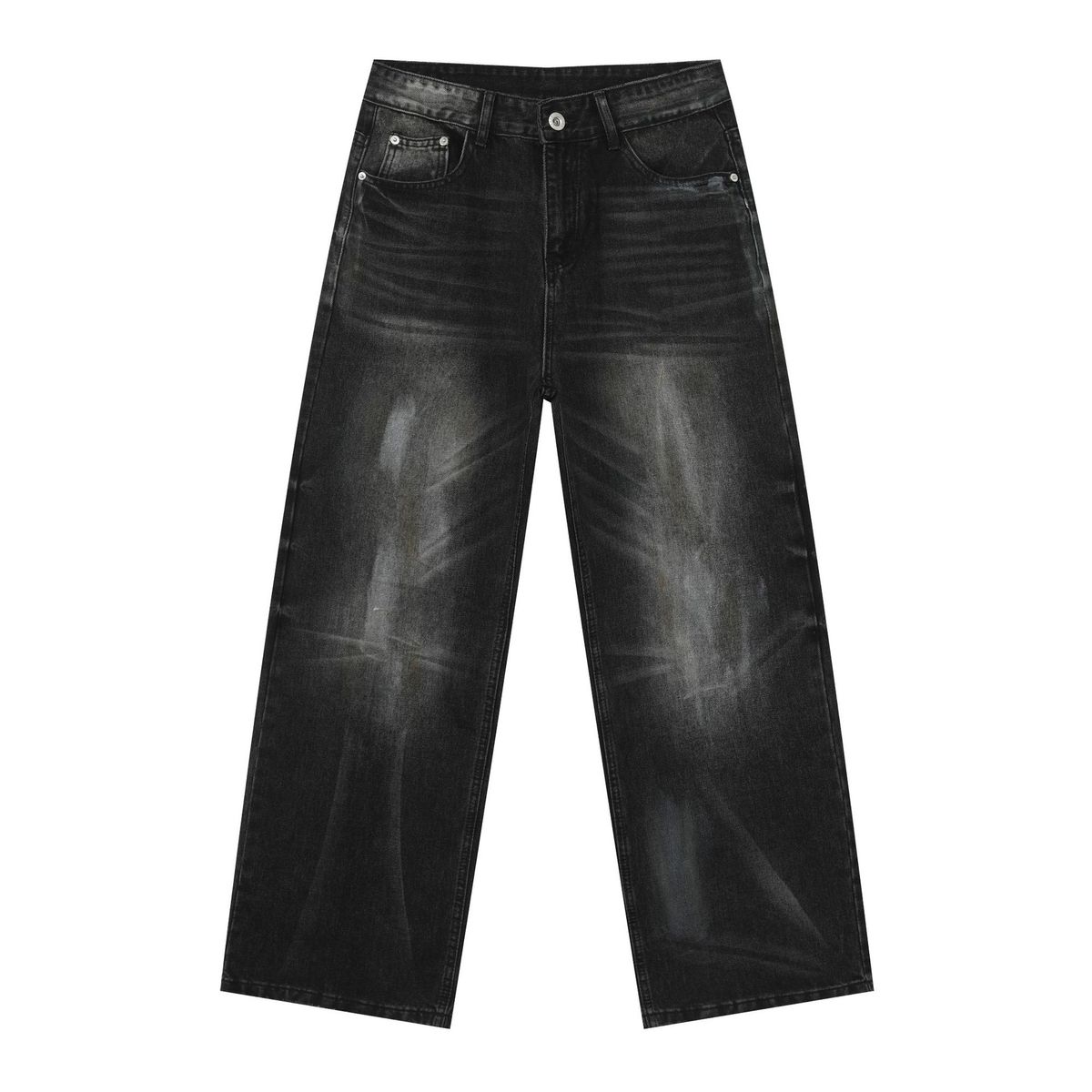 Men's Clothing Loose Straight Jeans Retro Trendy Versatile Wide Leg Trousers_viptrois.com