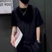 Men's Clothing Short Sleeved Trendy Casual Bottoming Shirt Summer Loose Round Neck Half Sleeved Top_viptrois.com