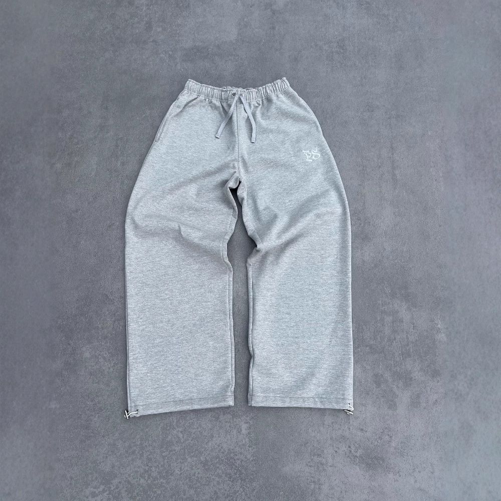Men's Clothing Loose Embroidered Gray Sweatpants Men's Casual Retro Fashion Versatile Sports Pants_viptrois.com