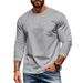 24 Men's Autumn Winter Round Neck T-Shirt Slim Fit Breathable Pullover Casual Long Sleeve Base Shirt Top_viptrois.com