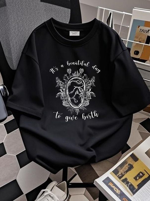 Its Beautiful Day To Give Birth Doula Midwife Birth Worker Unisex T-shirt Breathable Slightly Comfortable Designer Clothes Soft Versatile_viptrois.com