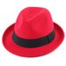autumn and winter new style small hat with brim, black classic British style jazz hat, ladies woolen hat, felt hat_viptrois.com