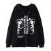 2022 Dark Skull Skeleton Unisex Hoodie Gothic Couple Harajuku Oversized Zipper Sweatshirt_viptrois.com