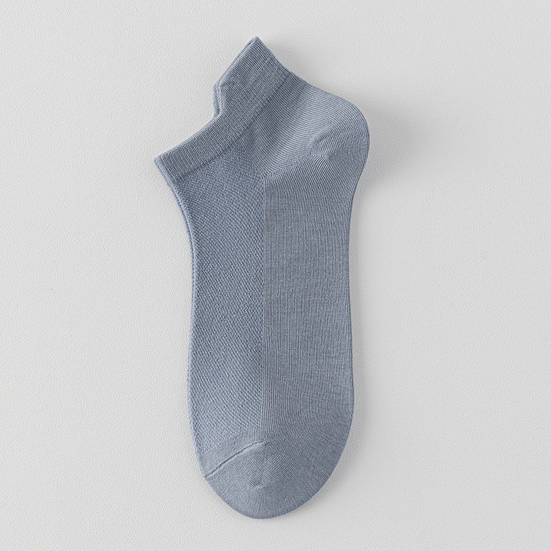 Men's Socks Pure Cotton Short Socks Mesh Shallow Mouth Non Slip Anti Drop Stand Up Ear Boat Socks Antibacterial Men's Socks Casual All Match_viptrois.com