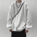 Pure Pure Casual Fleece Sweatshirt Men, Loose Fit, Autumn Season, Hong Kong Style, Couple Outfit, Korean Trend, Oversized Round_viptrois.com