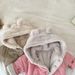 Baby clothing for children men and women neutral thick solid color top warm hooded casual fashion bear coat winter_viptrois.com
