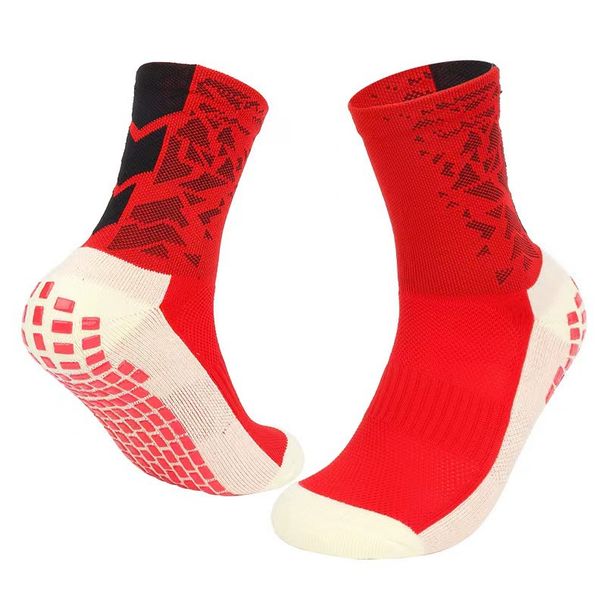 Sport Socks Colorful Football Socks With Shock Absorption And Non Slip Towel Sole, Thickened Mid Tube Non Slip Socks, Breathable Long Sports Socks_viptrois.com