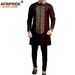 Men's Clothing African Ethnic Solid Color Cotton Men's Casual Jacket + Pants_viptrois.com