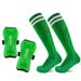Youth Football Shin Guards & Socks Combo Set - Adjustable Straps, Knee-High Socks For Soccer, Basketball, Volleyball - Lightweight & Breathable_viptrois.com
