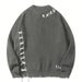 Men's Knit Sweater With Loose Fit, Unique Stitching & Raw Edge Details, High Street Fashion Casual Pullover_viptrois.com