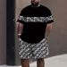Summer Hot Style 3D Digital Print Casual High Street Short Sleeve Shorts Two-Piece Set_viptrois.com
