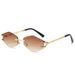 VOOTHOST Fashion Rimless Square Sunglasses UV400 Retro Gradient Frameless Sunglass High Quality Small Frame Popular Metal Eyewear F0252_viptrois.com
