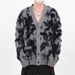 2026 New Retro V-Neck Mink Fur Jacket Trendy Brand European And American Street Style Men's High-End Sweater_viptrois.com