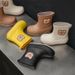 Kids' Bear Print Rain Boots – Non-Slip Waterproof Rubber Shoes For Boys & Girls (Ages 2-7, Colors: Black/White/Yellow/Camel, Sizes 30/31-34/35)_viptrois.com