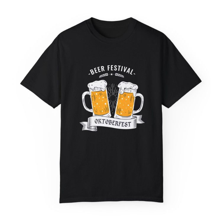 Hand Drawn Oktoberfest With Pints T-Shirt Mens Womens Tees Top Unisex Tee_viptrois.com