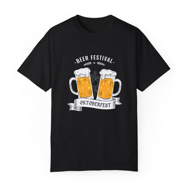Hand Drawn Oktoberfest With Pints T-Shirt Mens Womens Tees Top Unisex Tee_viptrois.com