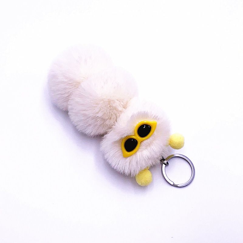 Bag Charm New Cute Candy Color Cartoon Plush Bag Pendant Car Key Chain Accessories_viptrois.com