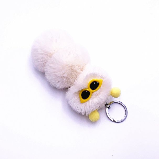 Bag Charm New Cute Candy Color Cartoon Plush Bag Pendant Car Key Chain Accessories_viptrois.com