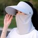 Women's Wide Brim UV Sun Hat - Cooling Fabric With Detachable Neck Cover For Cycling & Travel_viptrois.com