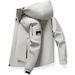 Men's Lightweight Hooded Work Jacket - Casual Windbreaker For Teens & Youth, Waterproof Outdoor Coat In Black, Khaki, Army Green, Mustard Yellow_viptrois.com