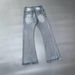 Men's Clothing Paris Style Flared Lost Videotape Ice Blue Washed Damaged Flared Jeans Clean Fit Style_viptrois.com