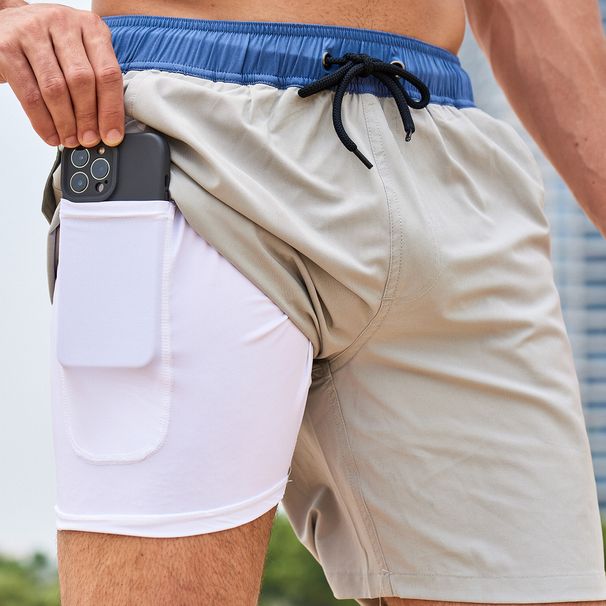 Men's Clothing Summer Hot Selling Men's Shorts Fashion Vacation Beach Pants European Size Four Corner Milk Silk Lining Shorts_viptrois.com