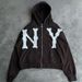 2024 New Zipper NY Embroidery European American Y2K Hooded Sweatshirt Men And Women Coat Top_viptrois.com