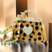 Bag Charms Genuine Leather Rhinestone Leopard Print Car Keychain Female Korean Creative Bag Pendant Metal Key Chain Ring Gift_viptrois.com
