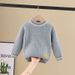 Boys Girls Knit Sweater Soft Cotton Round Neck Long Sleeve Pullover For Kids 3-8 Years (100-140cm) - Red, Light Blue, Beige, Yellow, Orange_viptrois.com