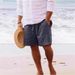 Men's Clothing Cotton And Linen Shorts Drawstring Elastic Waist Vacation Solid Color Breathable Daily Beach Five Point Casual Sports Pants_viptrois.com