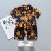 Fashionable Children Fashion Casual Lapel Single Breasted Short Sleeved Shirt Shorts Suit Boy Baby New Two Piece Suit_viptrois.com