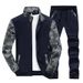 Men's Clothing sports leisure suit camouflage collar youth two-piece baseball suit _viptrois.com