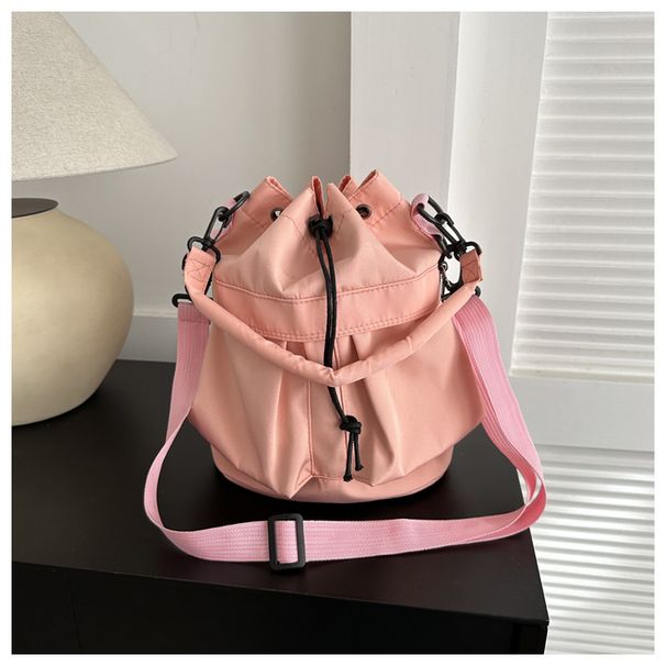 Women's Bucket Bag Cool Personality Fashion Casual Large Capacity Oxford Cloth Hand Drawstring Single Shoulder Crossbody Bucket Bag_viptrois.com