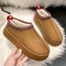 SHLIANG Snow Boots for Women Winter New Cashmere Warm Thick Soles Without Heel-covered Hair Half Slipper Cotton Shoes for Women Y0076_viptrois.com