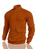 Men's High Neck Knit Sweater Winter Cable Pullover Slim Fit Long Sleeve Casual Warm Turtleneck Jumper For Autumn_viptrois.com