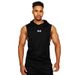 GYM WARRIORS Muscle Fitness Hooded Vest Summer Sleeveless T-Shirt American Street Sweat Absorbing Breathable Loose_viptrois.com
