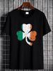 SHAMROCK IRISH FLAG T-SHIRT - Cloverleaf Ireland Dublin Belfast Irish Army Casual Unisex Versatile Soft Comfortable Fashion Designer Clothes_viptrois.com