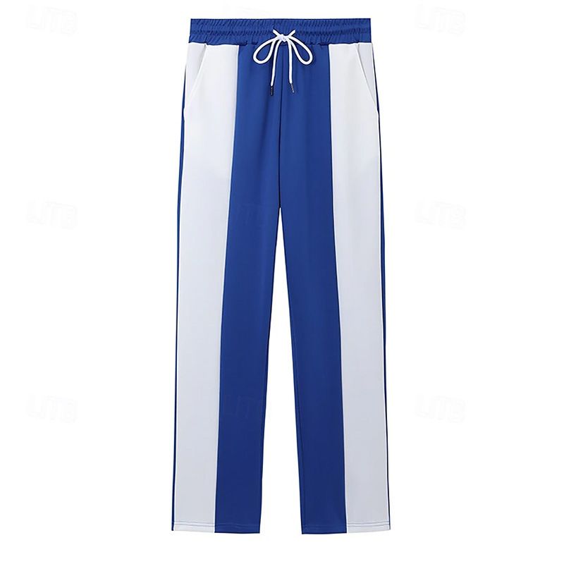 Men's Clothing Fashionable Double Color Contrast Casual Pants_viptrois.com