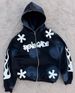 Men's Clothing Personality Letter Printing Unisex Streetwear Zip-Up Hoodie With Embroidered Patch & Bold Letter Print – Oversized Fit For Men & Women_viptrois.com