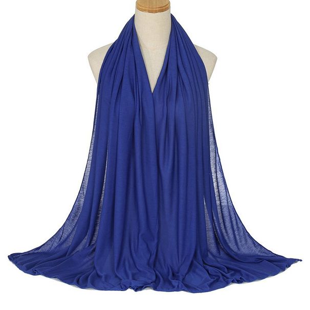 New Solid Color Jersey Women's Long Mercerized Cotton Casual Elegant Scarf Four Seasons Trendy Shawl YS1_viptrois.com