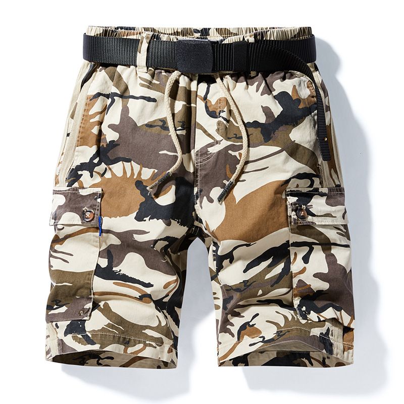 Plus Size Camouflage Cargo Shorts For Men Multi Pocket Casual Sports Loose Breathable_viptrois.com