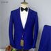 Men's Clothing Light Mature Style New Version Of Men's Suit Formal Casual Two Piece Suit High End Suit Banquet Suit Men_viptrois.com