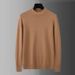 Half High Neck Sweater, Base Knit Sweater, Solid Color Long Sleeved Sweater_viptrois.com