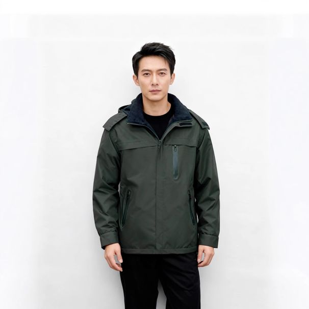 Junxu Autumn Winter Outdoor Men And Women Mountaineering Windproof Waterproof Three-Proof Coat Jacket_viptrois.com