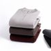 "Men's Semi-Zip Wool Sweater - Premium Knit Pullover For Autumn & Winter, Midweight Comfort With Stylish Half-Zip Design"_viptrois.com