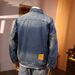 AM High End Trendy Denim Jacket Korean Style Retro Casual Clothing for Men Youthful Nostalgic Fashion_viptrois.com