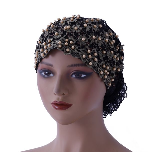 Embroidered Lace Summer Hat – Breathable & Beaded Headscarf For Women (Elegant White, Fashionable Mother’s Style)_viptrois.com