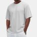 Men's Clothing New Casual Round Neck Short Sleeved Men's T Shirt Fashionable And Versatile Textured T Shirt Tops_viptrois.com